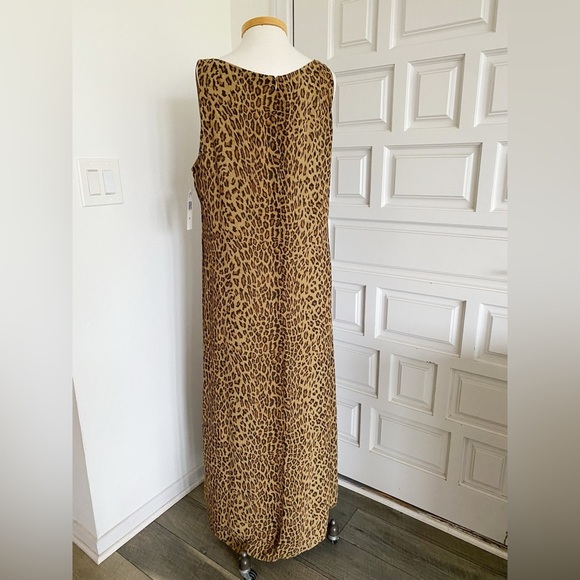 NWT Jones New York Sport Long Maxi Dress Leopard Animal Magnetism Print Size 16 - Picture 5 of 15